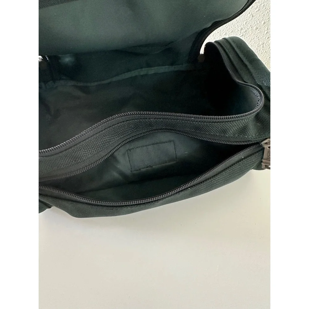 Tumi Case Zippered Travel Dark Green Canvas Unisex Accessory Cosmetic Hang fob